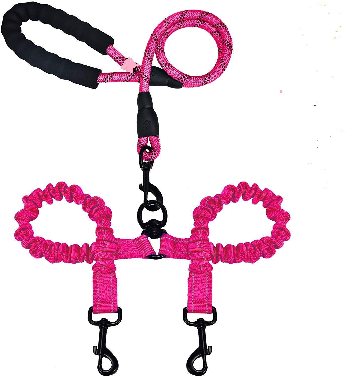 Explosion-Proof Double-Headed Pet Leash with Luminous