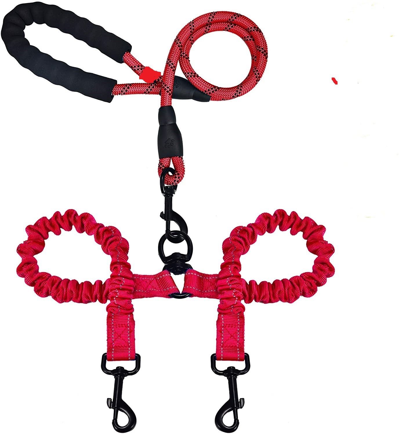 Explosion-Proof Double-Headed Pet Leash with Luminous